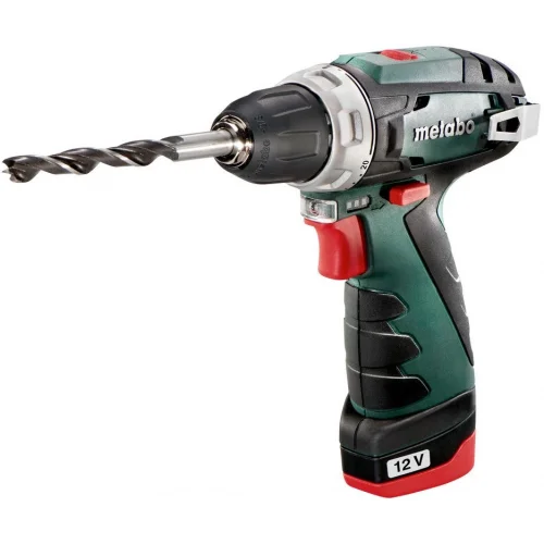 Дрель-шуруповерт Metabo PowerMaxx BS 600080500, Аккумуляторный, 12В, 2 АКБ