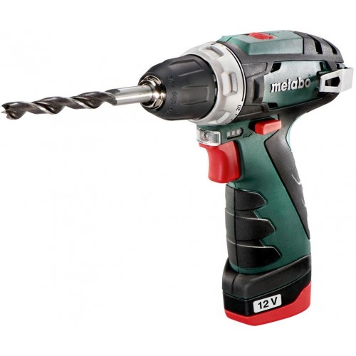 Дрель-шуруповерт Metabo PowerMaxx BS 600984500, Аккумуляторный, 12В, 2 АКБ, Кейс