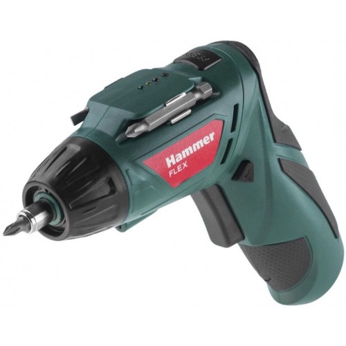 Аккумуляторная отвертка Hammer ACD3.6A с набором бит 3,6В 1,3Ач 4Нм Li-Ion 653290
