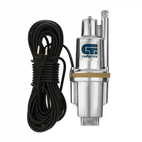 Вибрационный насос СИБРТЕХ СВН30015 верхний забор 300 Вт напор 75 м 1200 л/ч кабель 15 м 99302