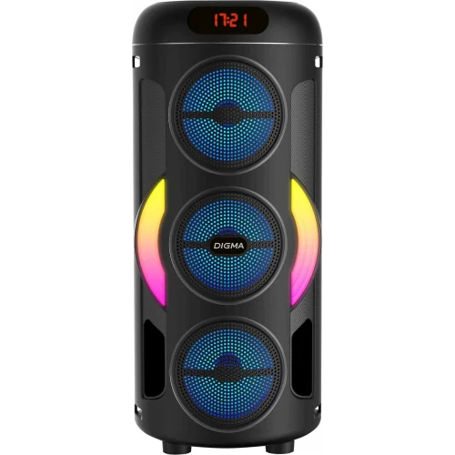 Минисистема Digma D-MC1721 черный 10Вт FM USB BT micro SD