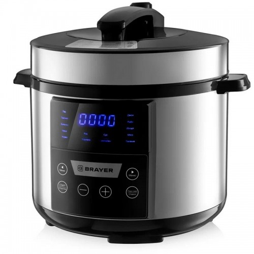 Мультиварка BRAYER BR2400 5 л, 900 Вт, серебристый