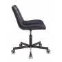 Кресло Бюрократ CH-350M/BLACK без подлокотников черный искусст.кожа/ткань крестовина хром