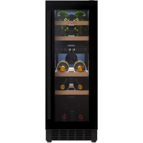Винный шкаф LEX LWD3017BL dual zone 1-нокамерн. черный