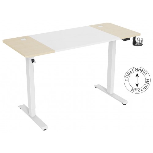 Стол Cactus CS-EDL-WWD столешница МДФ дуб молочный каркас белый
