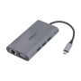 Док станция DAHUA 9 in 1 USB 3.1 Type-C to USB 3.0 + HDMI + RJ45 + VGA + SD/TF +PD Docking Station