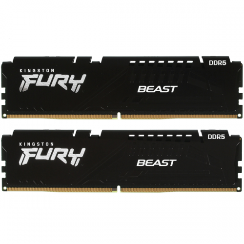 Модуль памяти DDR 5 DIMM 32Gb PC41600, 5200Mhz, Kingston FURY Beast Black CL40 (KF552C40BB2-3) (retail)