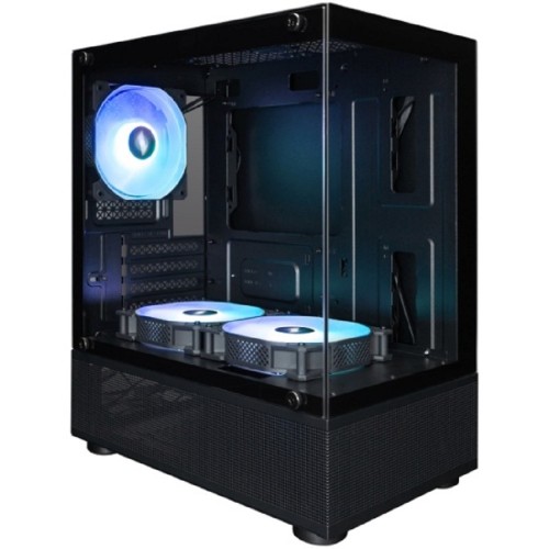 Компьютерный корпус 1STPLAYER MIKU Mi2-A ARGB черный mATX 3x120mm ARGB fans Mi2-A-BK-2FC7R-1FC7