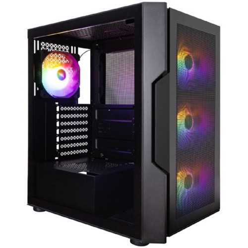 Компьютерный корпус 1STPLAYER TRILOBITE T7-P черный ATX 4x120mm LED fans T7-P-BK-4F1