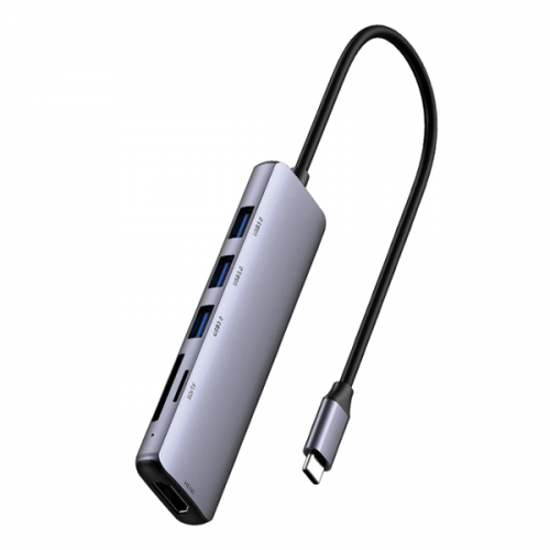 USB-концентратор Netac Hub WF14, Type-C to USB3.0*3+HDMI+mSD/SD 2.0 (repl. NT08WF14-30GR)
