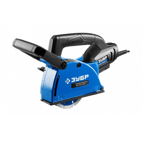 Штроборез ЗУБР ЗШ-П30-1400 ПСТглуб. паза 30 мм, 125 мм, подключ. пылесоса, плавн пуск, 1400 Вт