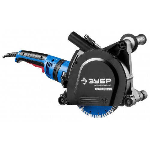 Штроборез ЗУБР ЗШ-П45-2100 ПВТК  глуб. 45 мм, 180 мм, подключ. пылесоса, плавный пуск, 2100 Вт