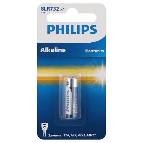 Philips Батарейки 8LR732/51 алкалиновые 12v, MN27-1BL (1/20/200/22400). Блистер 1 шт.